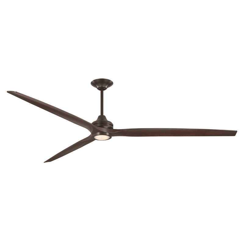 Fanimation Spitfire DC Custom 96in Downrod Smart Ceiling Fan | Dark Bronze and Dark Walnut | Covered Patio & Great Room | Model FPD6721BDZ-96DWA-LK