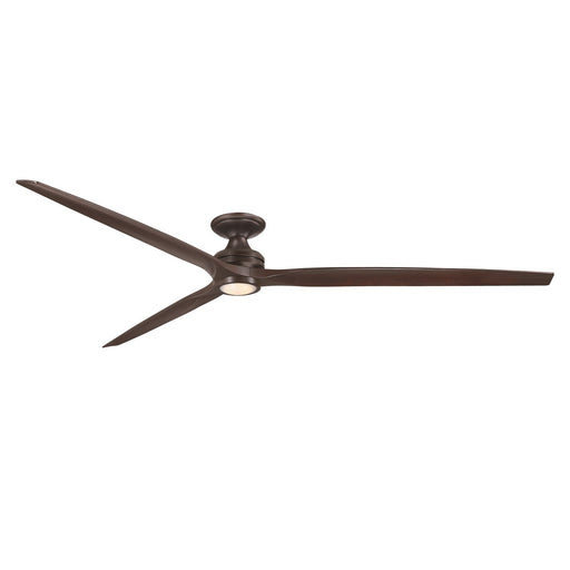 Fanimation Spitfire DC Custom 96in Flush Smart Ceiling Fan | Dark Bronze and Dark Walnut | Covered Patio & Great Room | Model FPD6721BDZ-96DWALKF