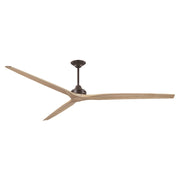 Fanimation Spitfire 96in Ceiling Fan | Dark Bronze and Natural Buttonwood Blades | Covered Patio & Great Room | Model FPD6721BDZ-96N
