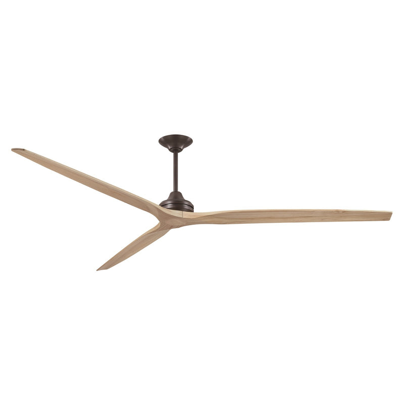 Fanimation Spitfire 96in Ceiling Fan | Dark Bronze and Natural Buttonwood Blades | Covered Patio & Great Room | Model FPD6721BDZ-96N