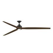 Fanimation Spitfire 96in 1-Light Ceiling Fan | Dark Bronze and Whiskey Wood | Covered Patio & Great Room | Model FPD6721BDZ-96WK-LK
