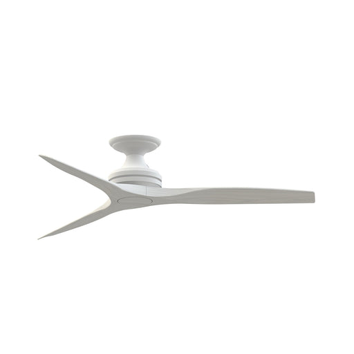 Fanimation Spitfire DC Custom 54in Flush Ceiling Fan | Matte White | Covered Patio & Sunroom | 54 x 54 x 9.65 in | Model FPD6721BMW-54MW-F