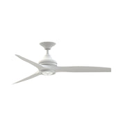 Fanimation Spitfire DC Custom 54in 1-Light Ceiling Fan | Matte White and Fresnel/Frosted Glass | Covered Patio & Sunroom | Model FPD6721BMW-54MW-LK