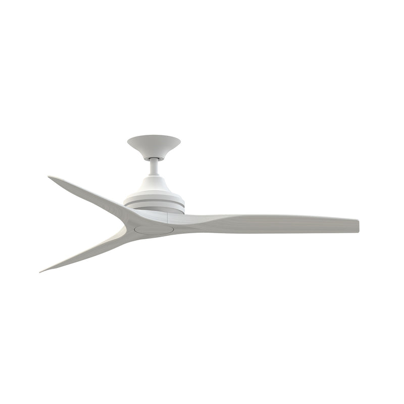 Fanimation Spitfire 54in Ceiling Fan | Matte White and Washed White | Covered Patio & Living Room | 54 x 54 x 19.69 in | Model FPD6721BMW-54WW
