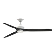 Fanimation Spitfire DC Custom 64in 1-Light Ceiling Fan | Matte White and Fresnel/Frosted Glass | Covered Patio & Living | Model FPD6721BMW-64BL-LK
