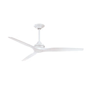 Fanimation Spitfire 64in Downrod Smart Ceiling Fan | Matte White and Matte White Blades | Covered Patio & Bedroom | Model FPD6721BMW-64MW