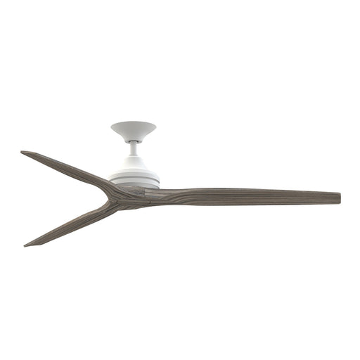 Fanimation Spitfire 64in Downrod Ceiling Fan | Matte White with Weathered Wood Blades | Covered Patio & Living Room | Model FPD6721BMW-64WE