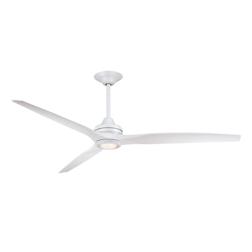 Fanimation Spitfire DC 72in 1-Light Ceiling Fan | Matte White and Fresnel Frosted Glass | Covered Patio & Living Room | Model FPD6721BMW-72MW-LK
