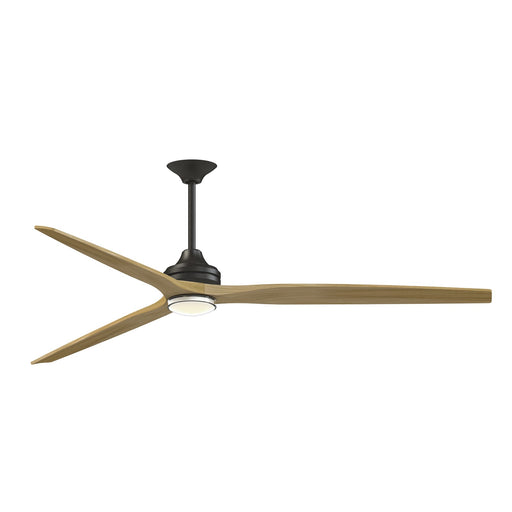 Fanimation Spitfire DC Custom 72in Flush Ceiling Fan | Matte White and Matte White Blades | Covered Patio & Sunroom | Model FPD6721BMW-72MW-LK-F