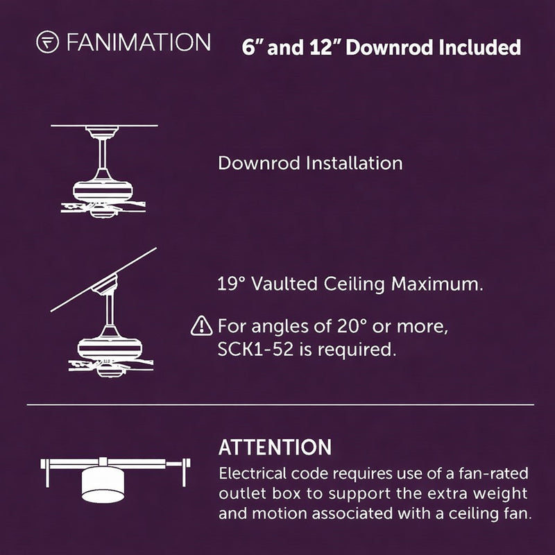 Fanimation Spitfire DC Custom 84in 1-Light Ceiling Fan | Matte White and Black Buttonwood Blades | Covered Patio | Model FPD6721BMW-84BL-DWLK