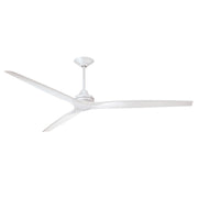 Fanimation Spitfire DC Custom 84in Downrod 1-Light Ceiling Fan | Matte White and Matte White Blades | Covered Patio & Sunroom | Model FPD6721BMW-84MW