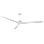 Fanimation Spitfire DC Custom 84in Downrod Ceiling Fan | Matte White and White Washed | Covered Patio & Living Room | Model FPD6721BMW-84WW