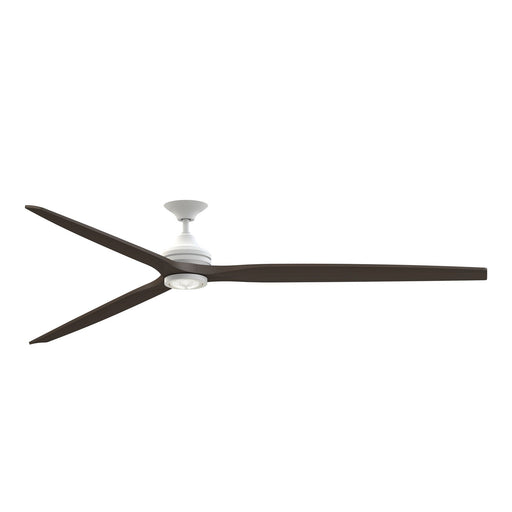 Fanimation Spitfire 96in 1-Light Smart Ceiling Fan | Matte White and Dark Walnut | Covered Patio & Great Room | Model FPD6721BMW-96DWA-LK