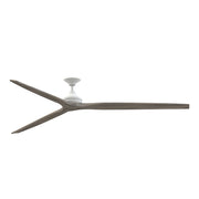 Fanimation Spitfire DC Custom 96in Downrod Ceiling Fan | Matte White and Weathered Wood Buttonwood | Covered Patio & Living | Model FPD6721BMW-96WE