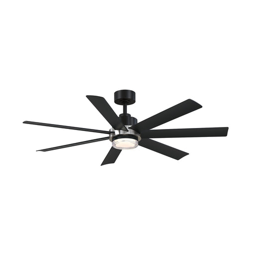 Fanimation Pendry 56in 1-Light Smart Ceiling Fan | Contemporary Black and Brushed Nickel with Black Composite Blades | Bedroom | Model FPD6865BLBN-LK
