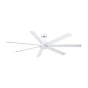 Fanimation Pendry 72in 7-Blade Ceiling Fan | Matte White and Opal Frosted Glass | Large Living Room & Covered Patio | Model FPD6872MWW