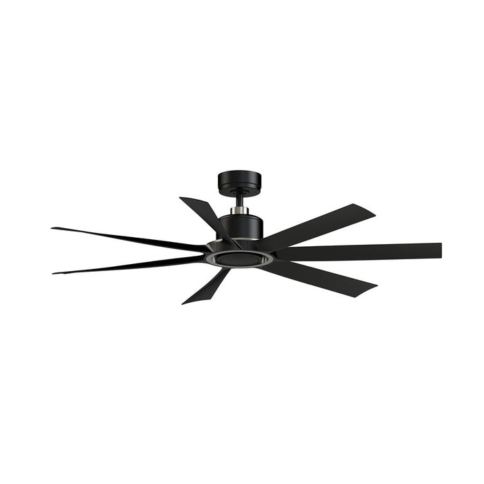 Fanimation Lenzi 60" Ceiling Fan/LED Light Kit, Black/Nickel/Black - FPD7060BLBN