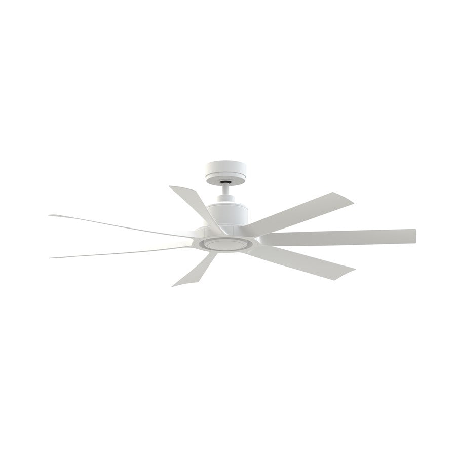 Fanimation Lenzi 60" Ceiling Fan/LED Light Kit, White/White/White - FPD7060MW