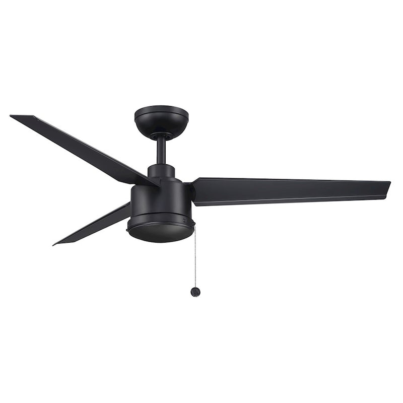 Fanimation PC/DC 52in 3-Blade Ceiling Fan | Black Composite Blades | Indoor & Outdoor Patio | 52 x 52 x 15 in | Model FPD7617BLW