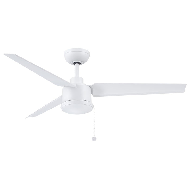 Fanimation PC/DC 52in 3-Blade Ceiling Fan | Matte White Composite Blades | Indoor & Outdoor Patio | 52 x 52 x 15 in | Model FPD7617MWW