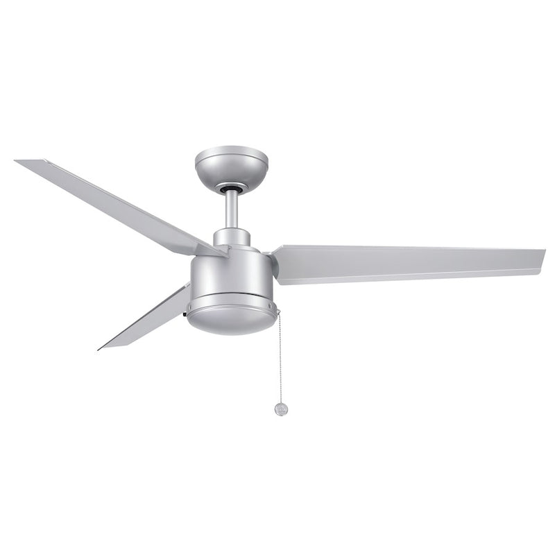 Fanimation PC/DC 52in 3-Blade Ceiling Fan | Silver Composite Blades | Indoor & Outdoor Wet Rated | 52 x 52 x 15 in | Model FPD7617SLW