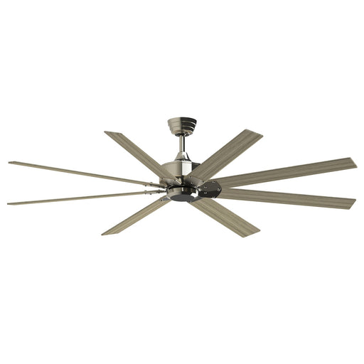 Fanimation Levon Custom 72in 8-Light Ceiling Fan | Brushed Nickel and Washed Pine Composite Blades | Covered Patio & Living | Model FPD7912BBN-72WP