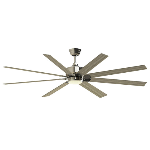 Fanimation Levon Custom 72in 8-Light Ceiling Fan | Brushed Nickel and Washed Pine Composite Blades | Covered Patio & Great | Model FPD7912BBN-72WP-LK