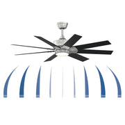 Fanimation Levon Custom 52in Ceiling Fan | Dark Bronze and Dark Walnut Composite Blades | Covered Patio & Bedroom | Model FPD7912BDZ-52DWA
