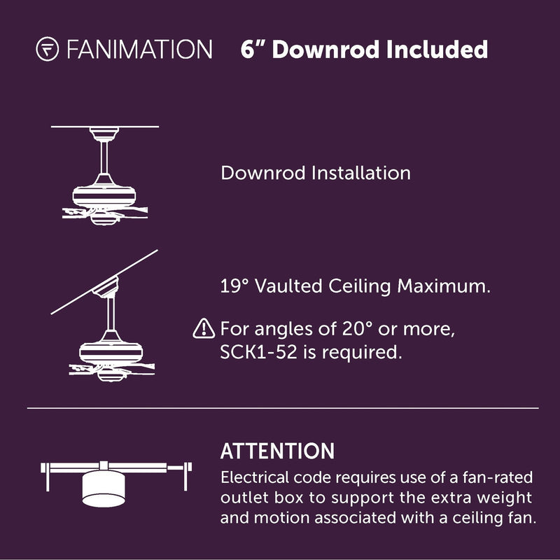 Fanimation Levon Custom 64in 8-Blade Smart Ceiling Fan | Dark Bronze and Dark Walnut Composite | Covered Patio & Great | Model FPD7912BDZ-64DWA-LK