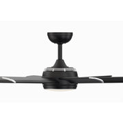 Fanimation Stellar Custom 56in 8-Light Ceiling Fan | Modern Black and Silver Tip Aluminum Blades | Wet-Rated Patio & Pergola | Model FPD7997BLW-56BLW