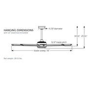 Fanimation Stellar Custom 56in 8-Light Ceiling Fan | Modern Black and Silver Tip Aluminum Blades | Wet-Rated Patio & Pergola | Model FPD7997BLW-56BLW