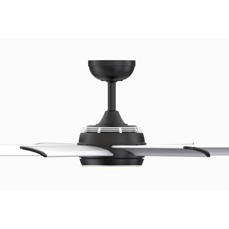 Fanimation Stellar Custom 56in 8-Light Ceiling Fan | Matte Black and Silver Aluminum Blades | Covered Patio & Living Room | Model FPD7997BLW-56SLW