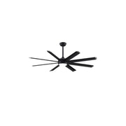 Fanimation Stellar Custom 64in 8-Light Ceiling Fan | Matte Black and Black Aluminum Blades | Covered Patio & Living Room | Model FPD7997BLW-64BLW