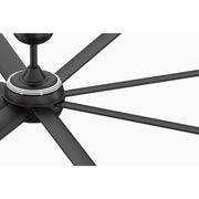 Fanimation Stellar Custom 84in 8-Light Ceiling Fan | Black Aluminum Blades | Wet Rated Indoor/Outdoor | 84 x 84 x 20.61 in | Model FPD7997BLW-84BLW