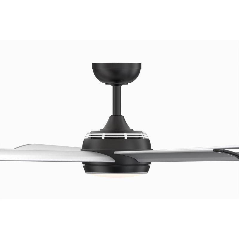 Fanimation Stellar Custom 84in 8-Light Ceiling Fan | Black and Silver Aluminum Blades | Wet Rated Indoor/Outdoor | Model FPD7997BLW-84SLW