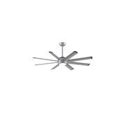 Fanimation Stellar Custom 56in 1-Light Ceiling Fan | Silver Aluminum and Opal Frosted Glass | Covered Patio & Living Room | Model FPD7997SLW-56SLW