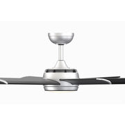 Fanimation Stellar Custom 64in 1-Light Ceiling Fan | Silver Aluminum and Opal Frosted Glass | Covered Patio & Living Room | Model FPD7997SLW-64BLW