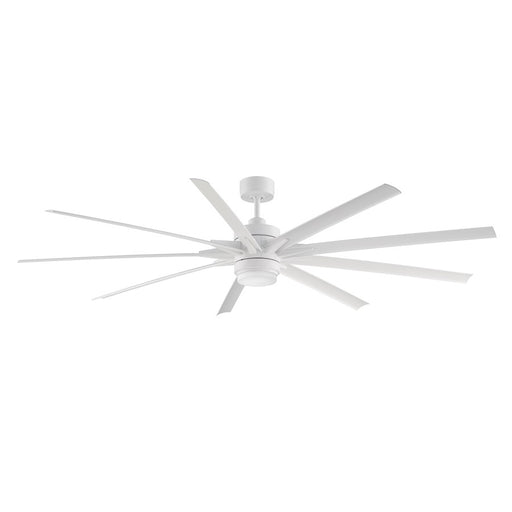 Fanimation Odyn 84in 9-Blade Ceiling Fan | Matte White and Opal Frosted Glass | Covered Patio & Outdoor Living | 84 x 84 x 17 in | Model FPD8149MWW