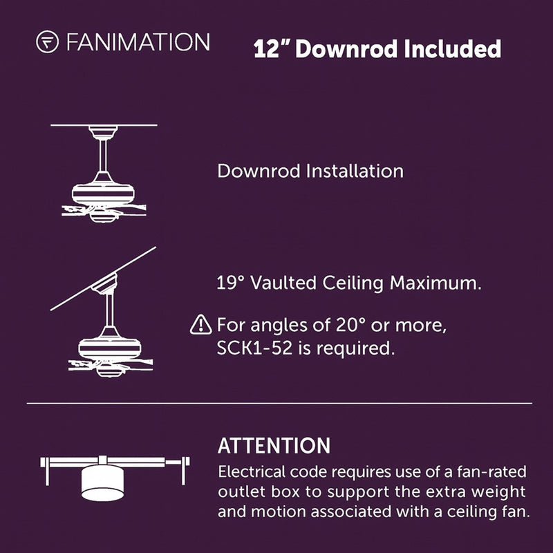 Fanimation Odyn Custom 56in 9-Light Ceiling Fan | Modern Black and Black Composite Blades | Indoor & Outdoor Wet Rated | Model FPD8152BLW-56BLW