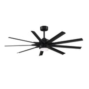 Fanimation Odyn Custom 64in 9-Light Ceiling Fan | Modern Black and Black Composite Blades | Indoor & Outdoor Wet Rated | Model FPD8152BLW-64BLW