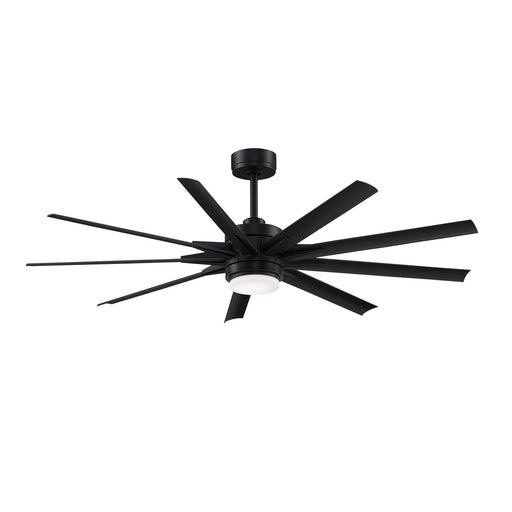 Fanimation Odyn Custom 64in 9-Light Ceiling Fan | Modern Black and Black Composite Blades | Indoor & Outdoor Wet Rated | Model FPD8152BLW-64BLW