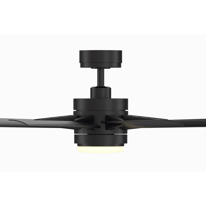 Fanimation Odyn Custom 64in 9-Light Ceiling Fan | Modern Black and Black Composite Blades | Indoor & Outdoor Wet Rated | Model FPD8152BLW-64BLW