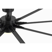 Fanimation Odyn Custom 64in 9-Light Ceiling Fan | Modern Black and Black Composite Blades | Indoor & Outdoor Wet Rated | Model FPD8152BLW-64BLW