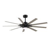 Fanimation Odyn Custom 64in 9-Light Ceiling Fan | Black and Brushed Nickel Composite | Covered Patio & Living Room | Model FPD8152BLW-64BNW