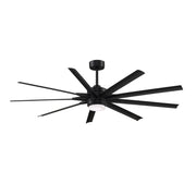 Fanimation Odyn Custom 72in 9-Light Ceiling Fan | Black and Black Composite | Covered Patio & Living Room | Model FPD8152BLW-72BLW