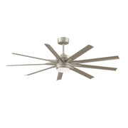 Fanimation Odyn Custom 64in 9-Light Smart Ceiling Fan | Modern Brushed Nickel and Brushed Nickel Composite Blades | Indoor | Model FPD8152BNW-64BNW