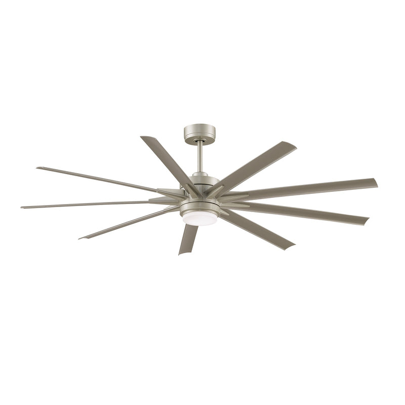 Fanimation Odyn Custom 72in 9-Light Ceiling Fan | Brushed Nickel and Brushed Nickel Composite Blades | Covered Patio & Great | Model FPD8152BNW-72BNW