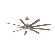 Fanimation Odyn Custom 72in 1-Light Ceiling Fan | Brushed Nickel and Weathered Wood Composite | Covered Patio & Great Room | Model FPD8152BNW-72WEW