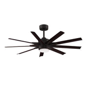 Fanimation Odyn Custom 56in 1-Light Ceiling Fan | Dark Bronze and Dark Walnut Composite | Covered Patio & Bedroom | Model FPD8152DZW-56DWAW