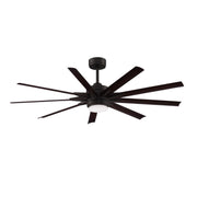 Fanimation Odyn Custom 64in 1-Light Ceiling Fan | Dark Bronze and Dark Walnut Composite | Covered Patio & Great Room | Model FPD8152DZW-64DWAW